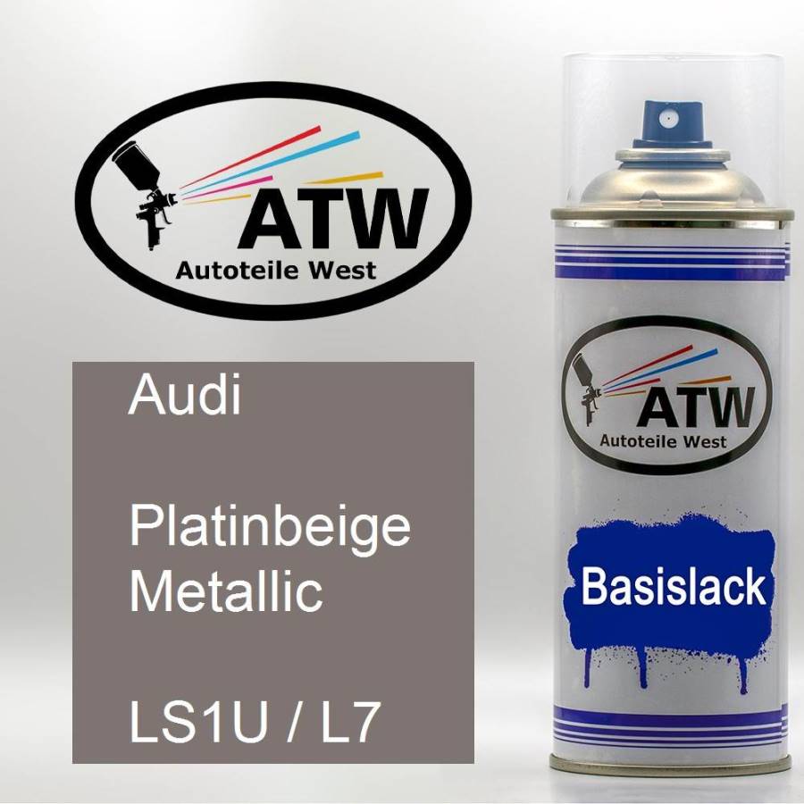 Audi, Platinbeige Metallic, LS1U / L7: 400ml Sprühdose, von ATW Autoteile West.